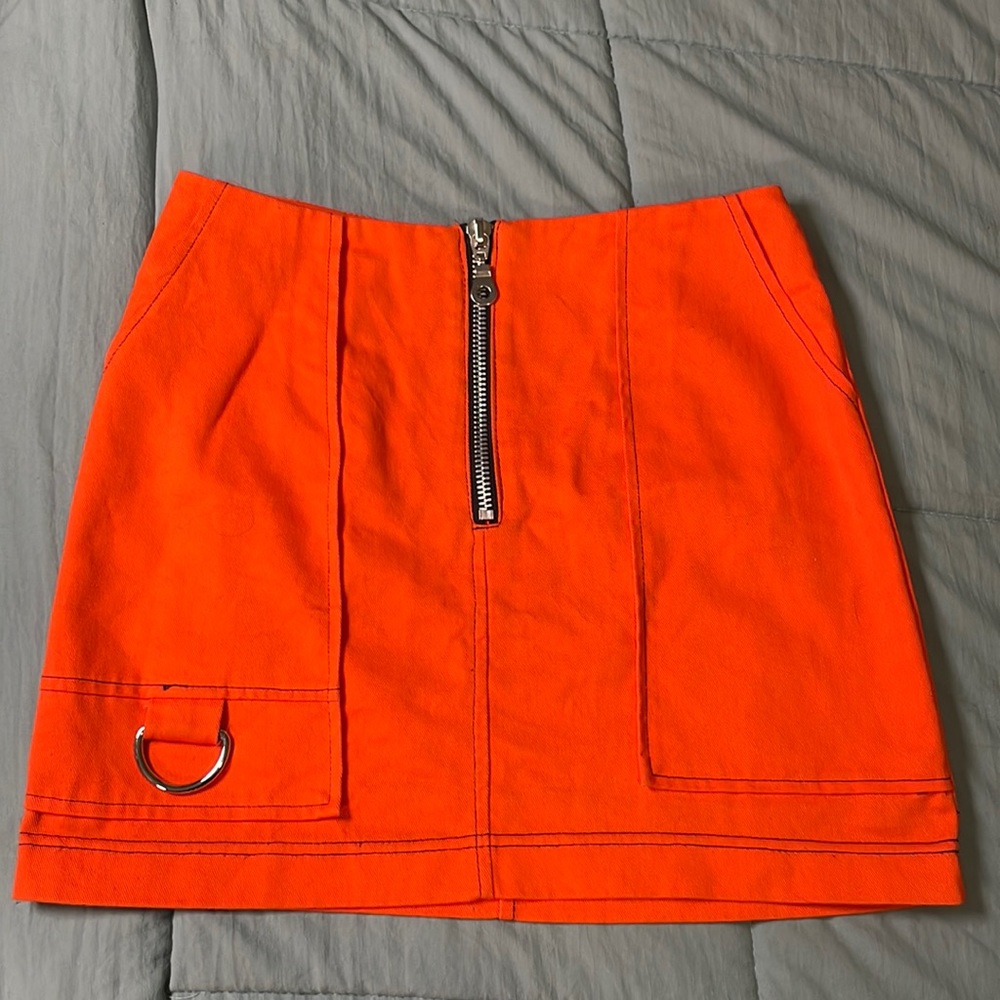 Ragged Priest neon orange pencil skirt